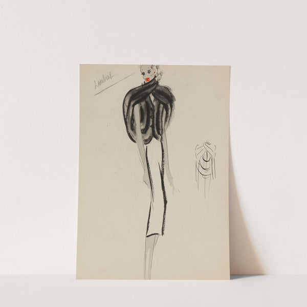 Filet noir sans manches fermé par 3 boutons (1938) by M. P. Leven