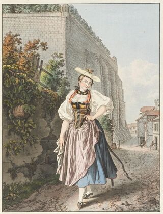 Fille de bain ou Paysanne galante du canton de Berne (1791)