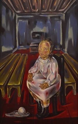 Fillette assise (dans la salle aux bancs) — size preview