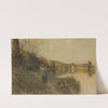 Fin De Belle Journee, Soleil Couchant, Pecheur by Léon Augustin Lhermitte