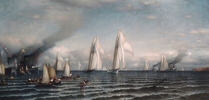 Finish—First International Race for America’s Cup, August 8, 1870 (1870)