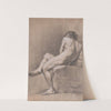 Finished Academy Study of a Seated Male Figure by Giacomo Zoboli