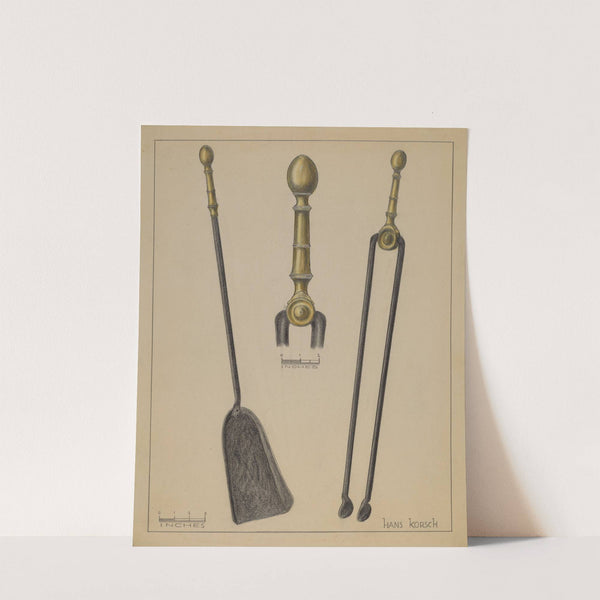 Fire Tongs and Shovel by Hans Korsch