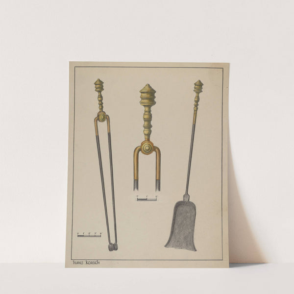 Fire Tongs and Shovel by Hans Korsch