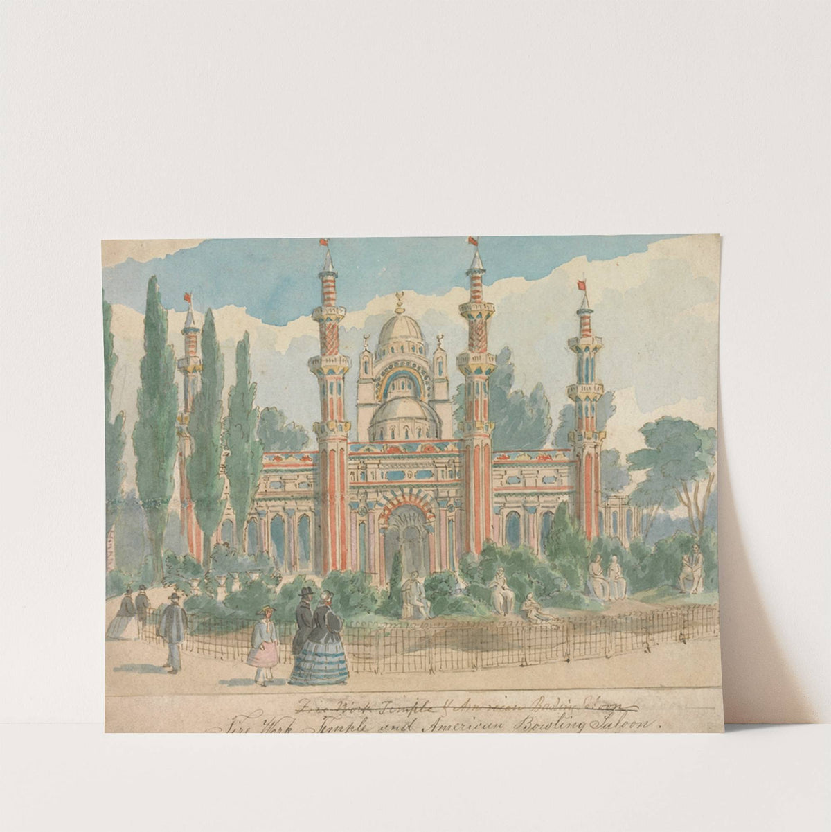 Fire Work Temple and American Building Saloon by William Henry Brooke