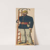 Firefighter with ladder and axe by René Ackermann