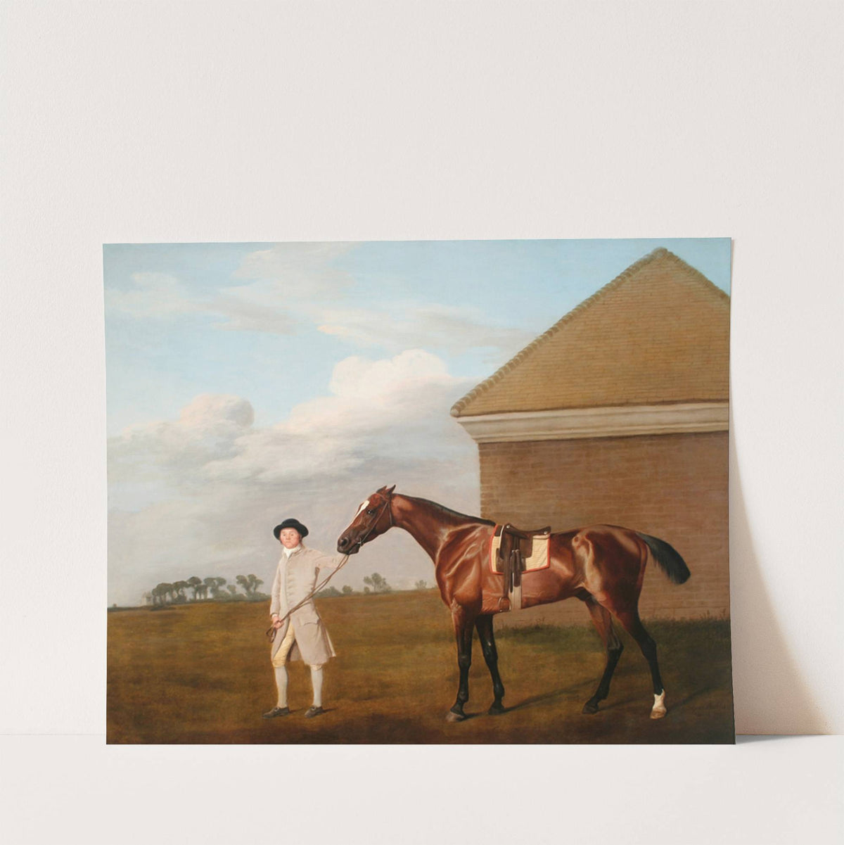 Firetail with his Trainer by the Rubbing-Down House on Newmarket Heath (1773) by George Stubbs