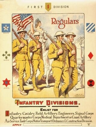 First division, regulars – Infantry divisions – Enlist for infantry, cavalry, field artillery