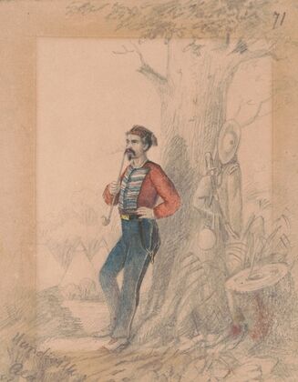 First Lieutenant William Urlan, Company B, Camp at Huntsville, Alabama, 1862