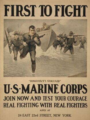 First to fight – ‘Democracy’s vanguard’ U.S. Marine Corps – Join now and test your courage – Real fighting with real fighters