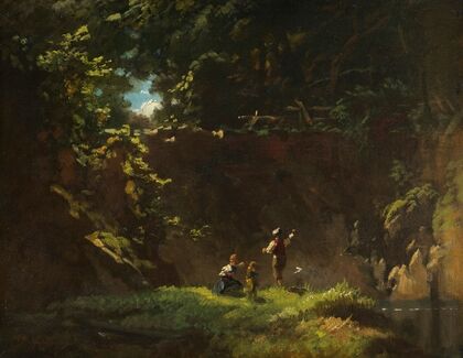 Fischende Kinder (1865-1870)