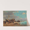 Fischer am Strand by Charles Euphrasie Kuwasseg