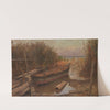 Fischerboot im Schilf (Ca. 1910) by Karl Raupp