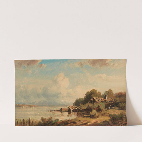 Fischerhütte am Starnberger See (1880) by August Seidel