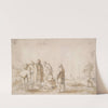 Fish mongers on the beach by Esaias van de Velde