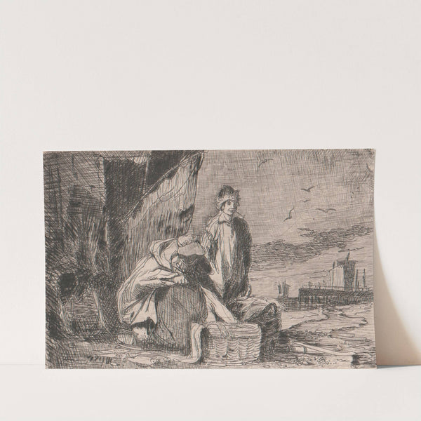 Fisherfolk Mending Their Nets by Joseph Stannard