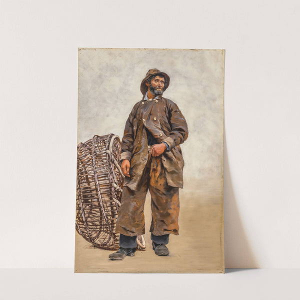 Fisherman with Basket (1881) by August Hagborg