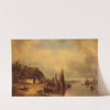 Fishermen at Work on a Jetty by Ludwig Hermann