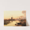 Fishermen by a Canal at Dusk (1847) by Charles Leickert