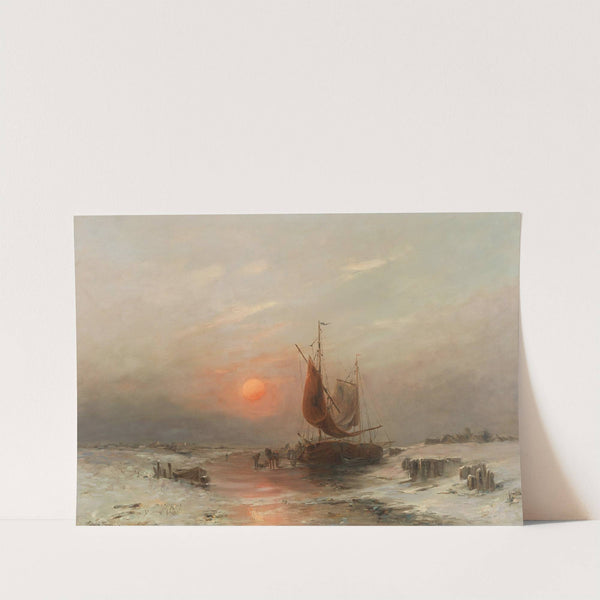 Fishermen Returning at Sunset by Désiré Thomassin