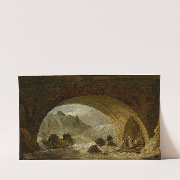 Fishermen Under a Bridge (1780–1790) by Hubert Robert