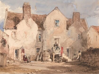 Fishermen’s Houses at Sculcoats near Hull, Yorkshire