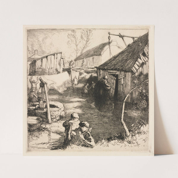 Fishermen’s Quarters (Saint-Jean-de-Monts) (1915) by Auguste Louis Lepère