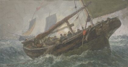 Fishing boat at sea