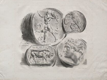 Sheet of Four Antique Medals (1825)