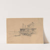 Fishing Boats and Shack by Henry Farrer