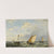 Fishing boats in a stiff breeze offshore by Hermanus Koekkoek the Younger
