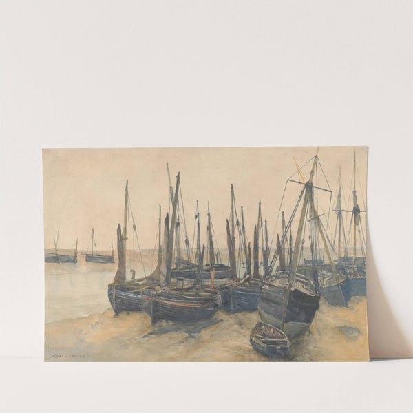 Fishing Boats Moored by Jules Lessore