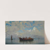 Fishing Boats On A Venetian Lagoon by Hermann David Salomon Corrodi