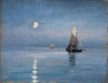 Fishing cutters in the moonlit night