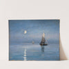 Fishing cutters in the moonlit night by Carl Locher