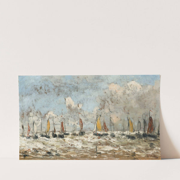 Fishing Fleet Off The Dutch Coast by Hendrik Willem Mesdag