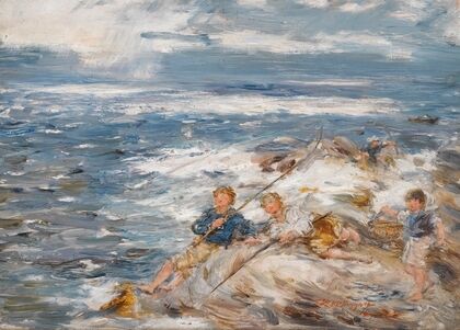 Fishing From The Rocks (1891)