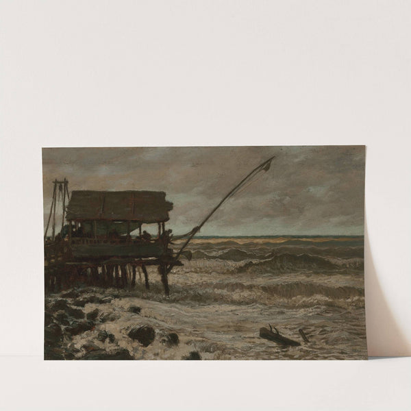 Fishing Hut Off Pierhead, Viareggio, Italy (1880) by Elihu Vedder