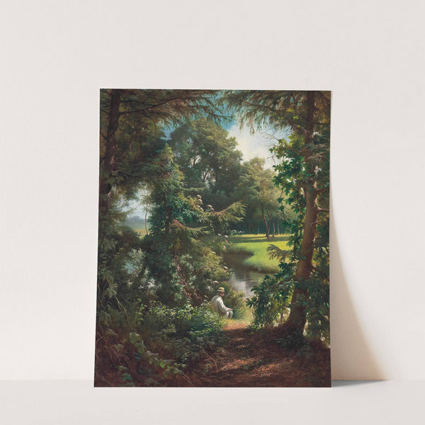 Fishing on a sunny afternoon by Henri Biva