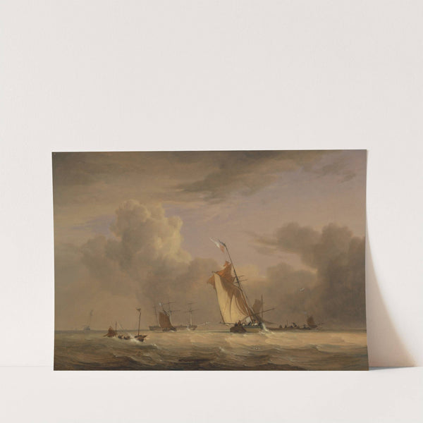 Fishing Smack and Other Vessels in a Strong Breeze by Joseph Stannard