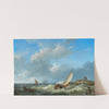 Fishing vessels in a squall by Hermanus Koekkoek