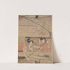 Fishing with a Four-Armed Scoop-net (Yotsu Deami) (center component of triptych) (late 18th century – ca. 1806) by Kitagawa Utamaro