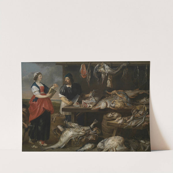 Fishmonger&#039;s Stall by Adriaen van Utrecht