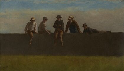 Five Boys on a Wall (1875-1880)