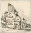 Five drinking men
