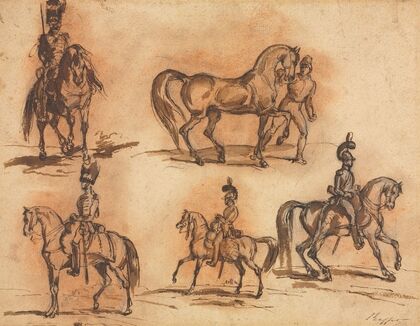 Five Equestrian Studies: Cavalrymen