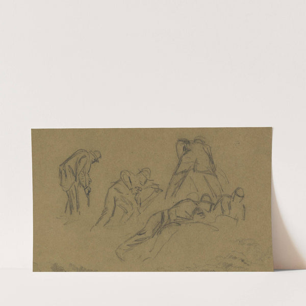 Five men digging (1860-1865) by Alfred Rudolph Waud