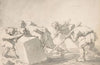 Five Men Pushing a Block of Stone