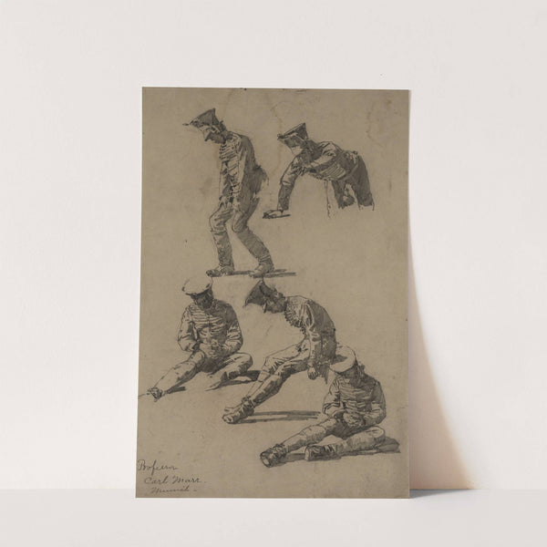 Five Studies of a Soldier (fourth quarter 19th century or first third 20th century) by Carl Von Marr