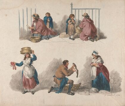 Five studies of Peddlers